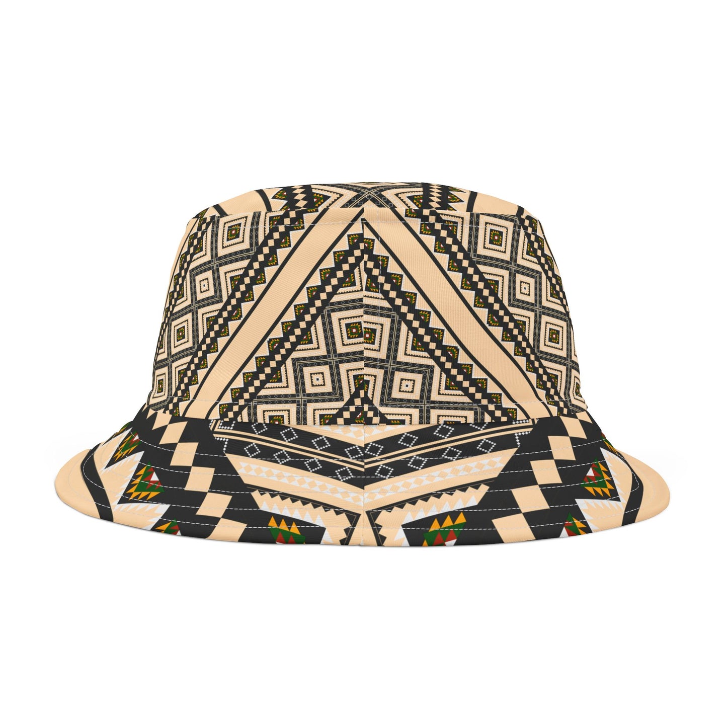 Geometric Pattern Bucket Hat - Retro Meets Modern