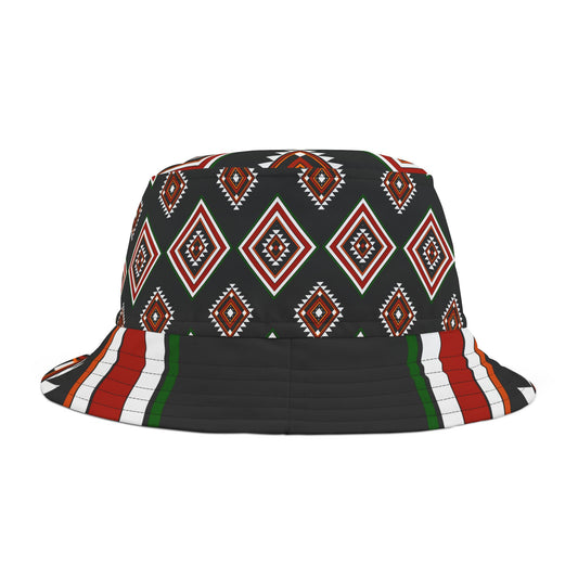 Aztec-Inspired Tribal Print Bucket Hat - Unique and Cultural