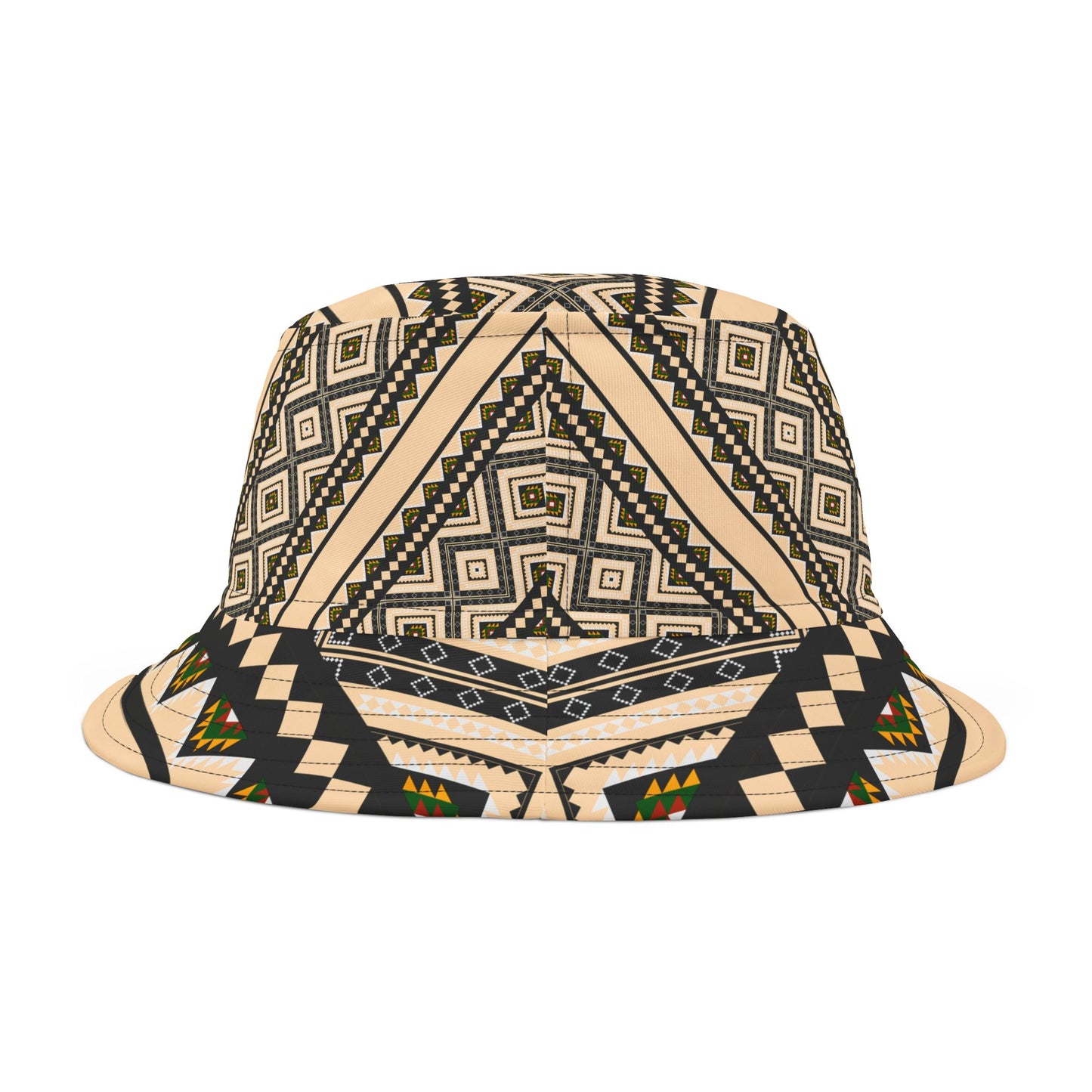 Geometric Pattern Bucket Hat - Retro Meets Modern