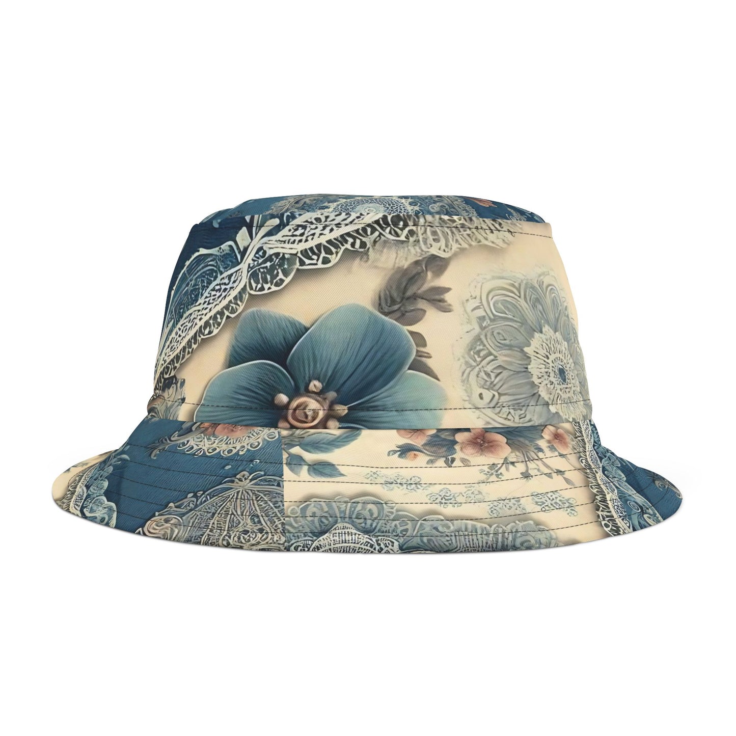 Antique Floral Vintage Journal Page Bucket Hat