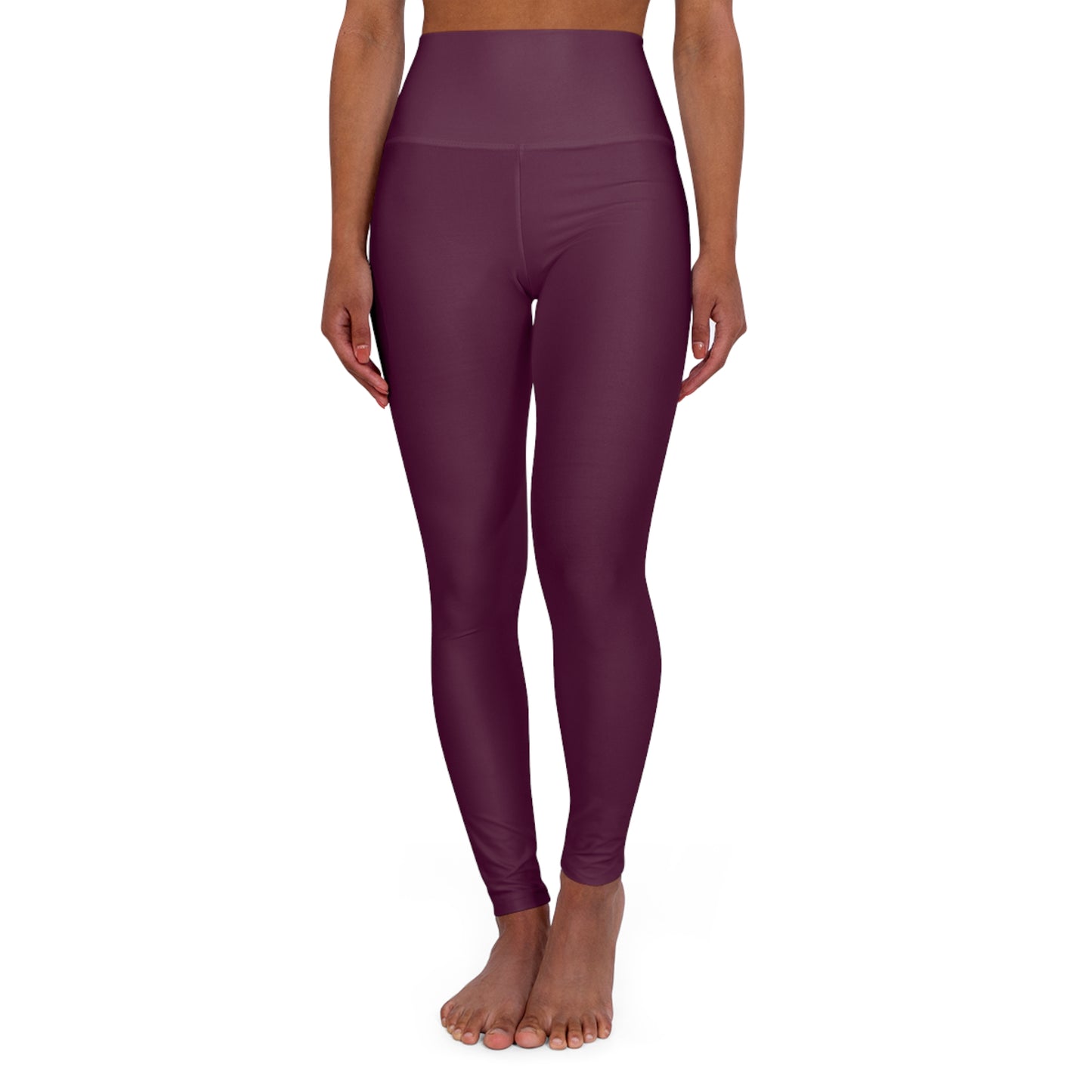 High Waisted Yoga Leggings - Plush Plum Comfort & Style for Active Lifestyles