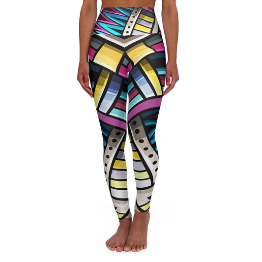 Vibrant High Waisted Yoga Leggings | Colorful Workout Pants for Fitness Enthusiasts