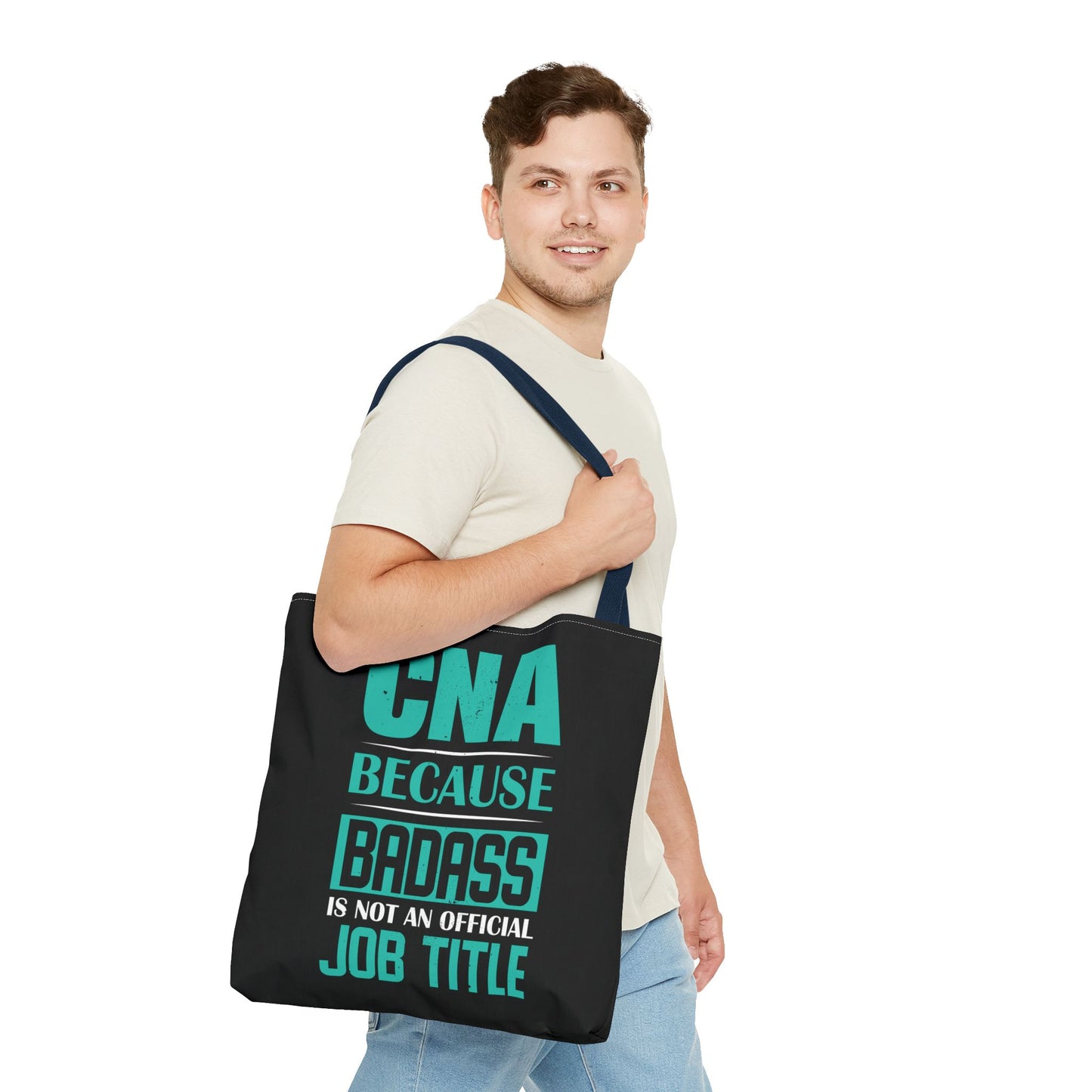 Badass CNA Tote Bag Black Certified Nursing Assistant Gear, Cute Gift for CNA