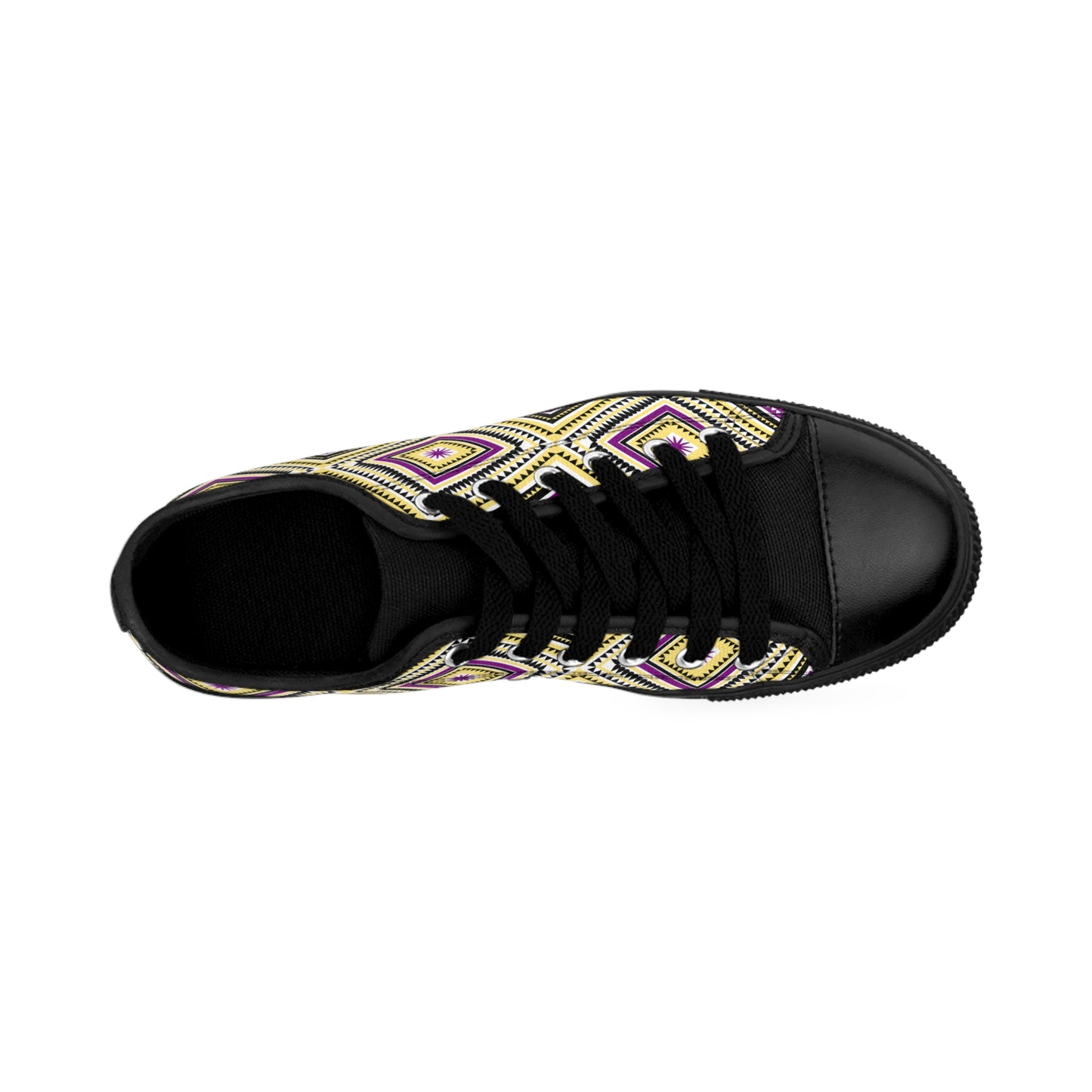 Trendy Women's Sneakers with Vibrant Geometric Pattern