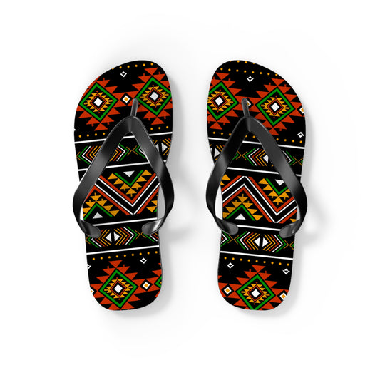 Tribal Print Flip Flops - Boho Summer Sandals