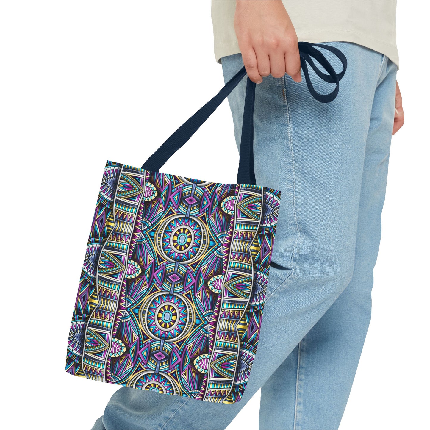 Colorful Bohemian Tote Bag - Mandala Pattern for Everyday Adventures