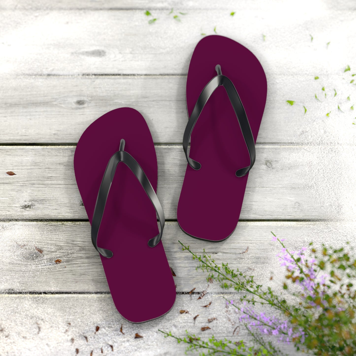 Stylish Maroon Flip Flops - Summer Beach Footwear for Casual Outings