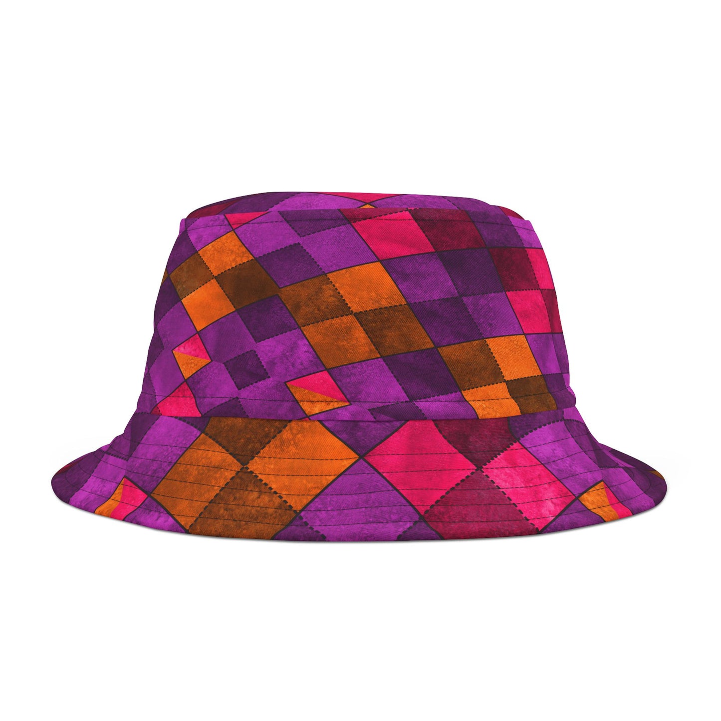 Vibrant Argyle Bucket Hat - Stylish & Fun