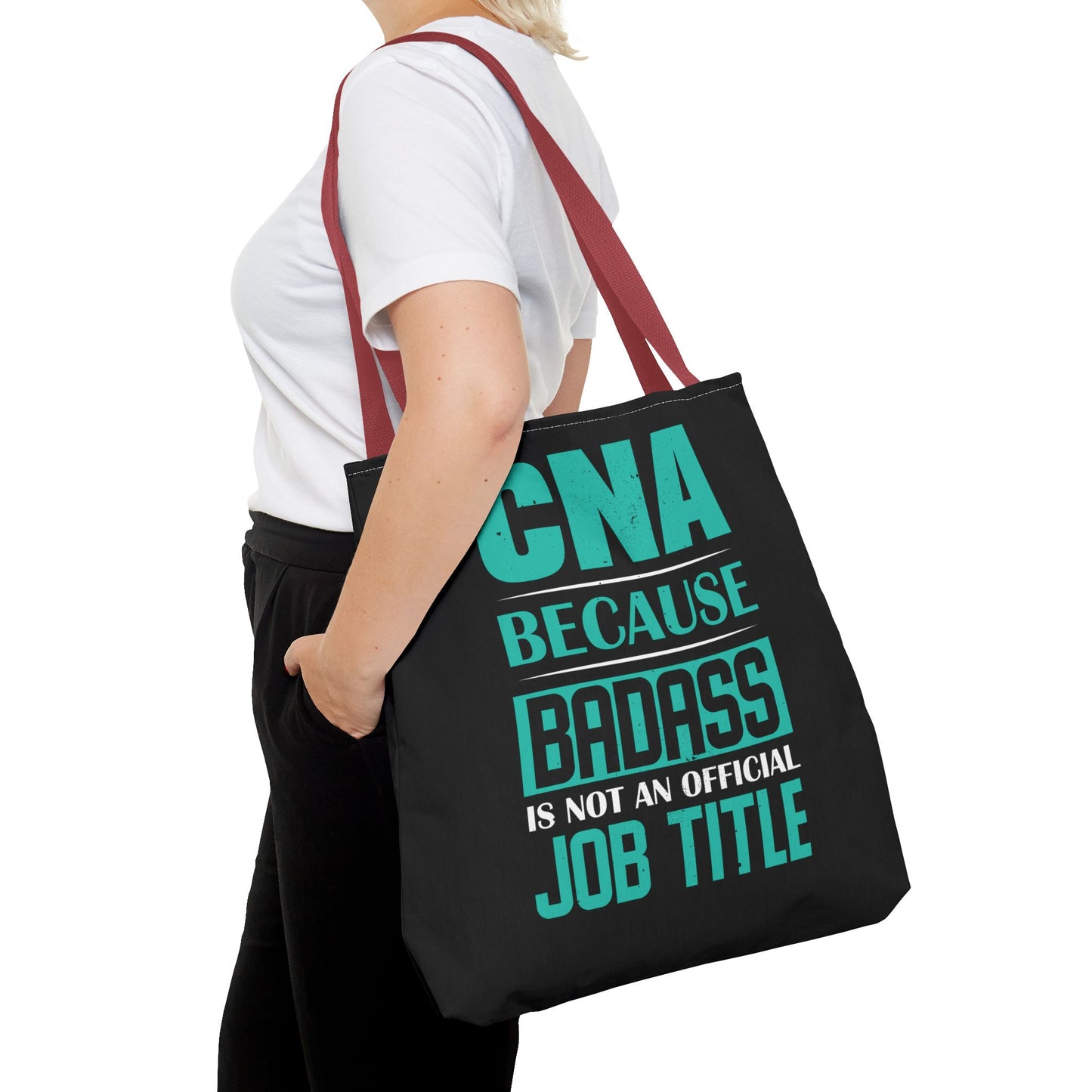 Badass CNA Tote Bag Black Certified Nursing Assistant Gear, Cute Gift for CNA