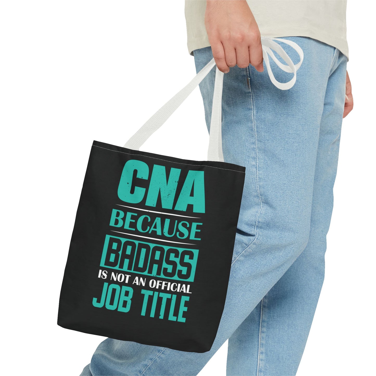 Badass CNA Tote Bag Black Certified Nursing Assistant Gear, Cute Gift for CNA