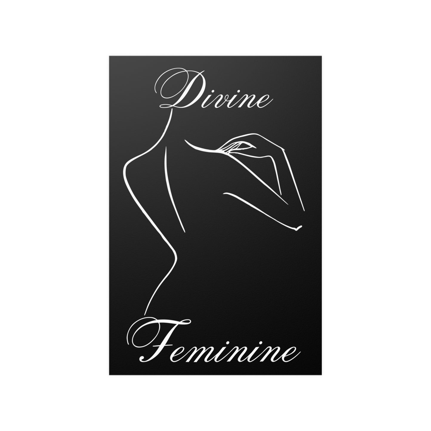 Wall Art Devine Feminine Body Line Art Satin Posters (210gsm)