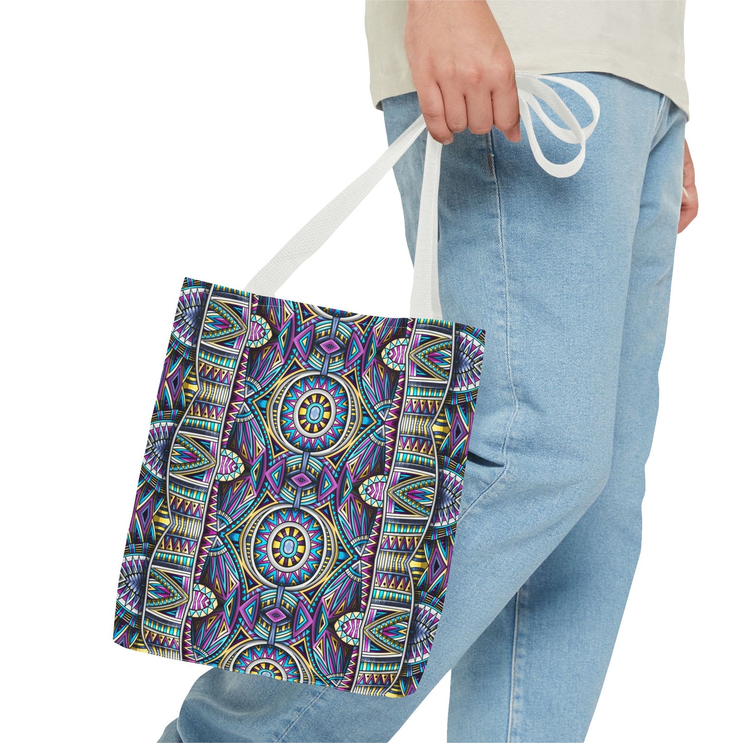 Colorful Bohemian Tote Bag - Mandala Pattern for Everyday Adventures