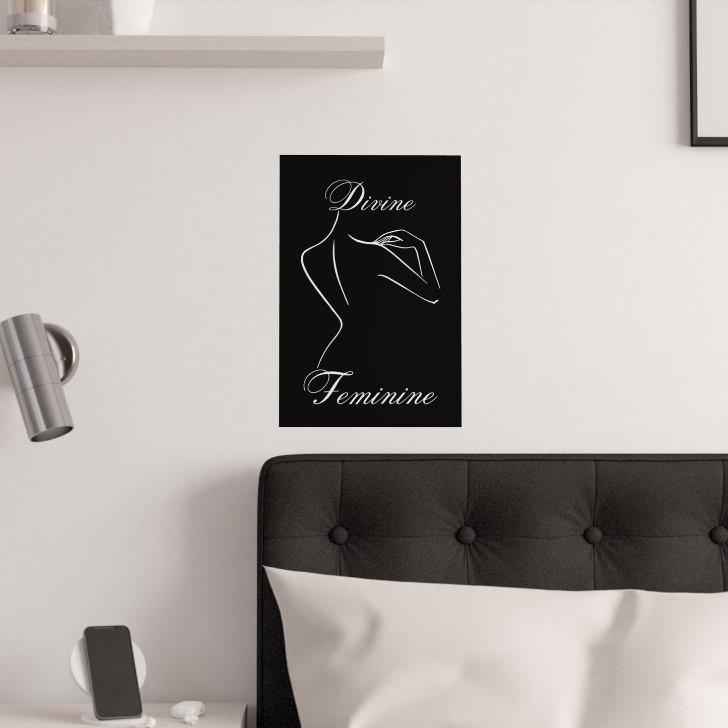 Wall Art Devine Feminine Body Line Art Satin Posters (210gsm)