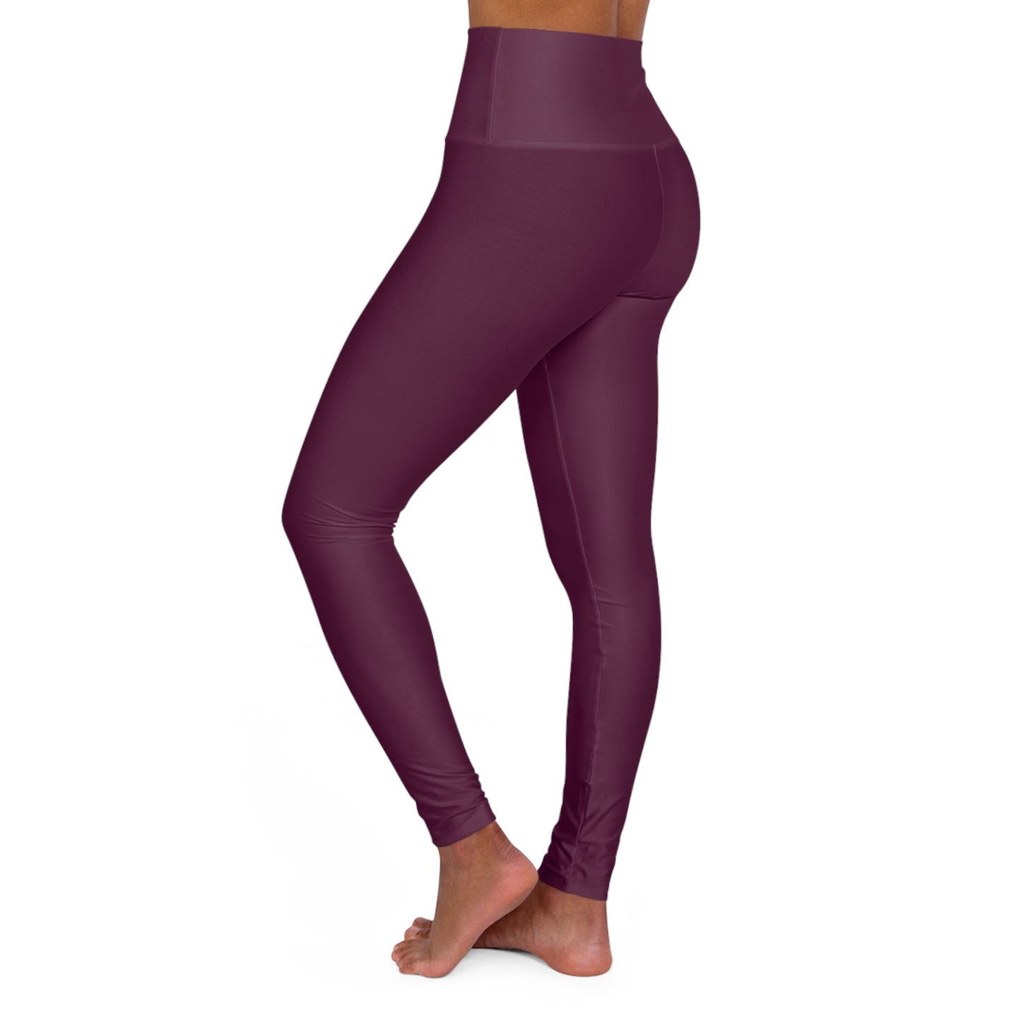 High Waisted Yoga Leggings - Plush Plum Comfort & Style for Active Lifestyles