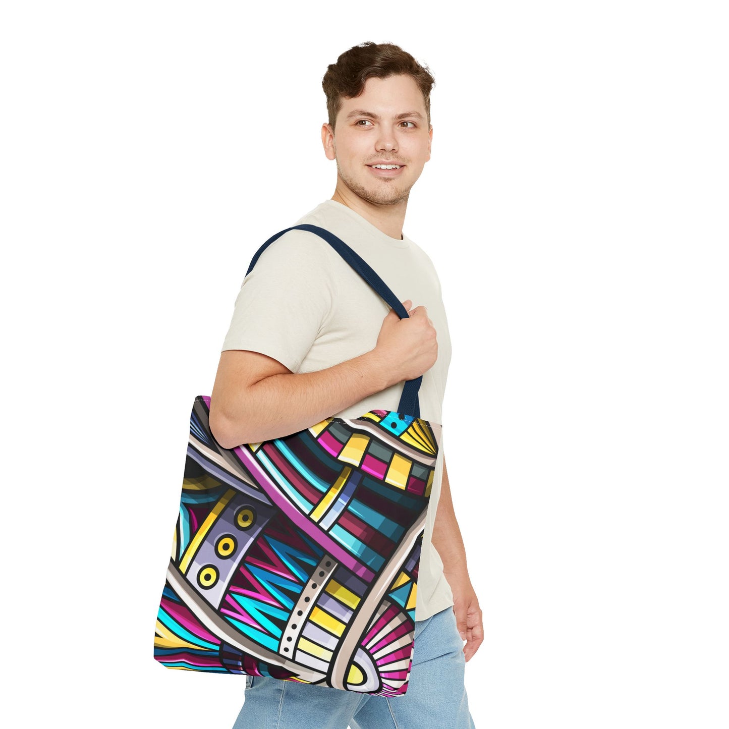 Colorful Graphic Tote Bag - Stylish & Versatile for Everyday Use