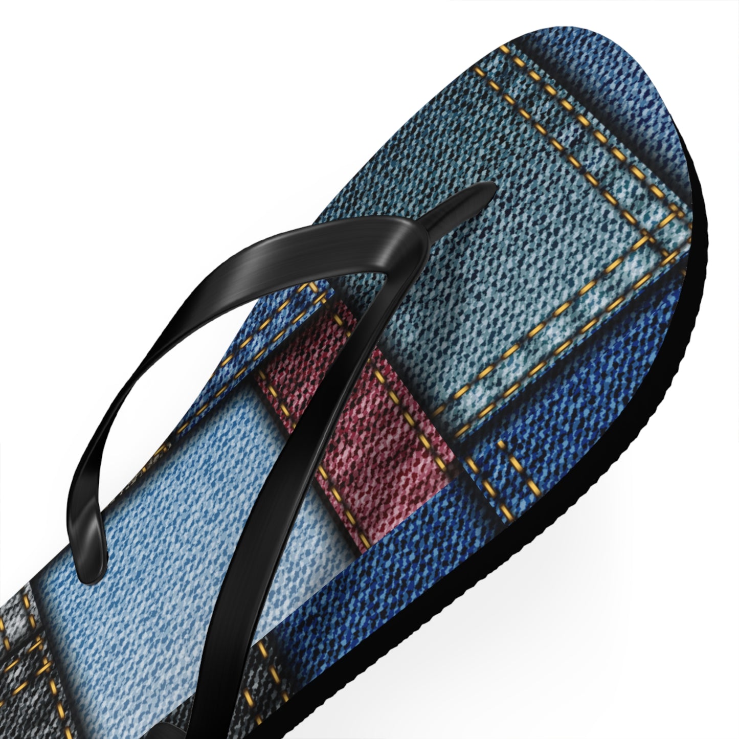 Stylish Denim Patch Flip Flops for Summer Adventures