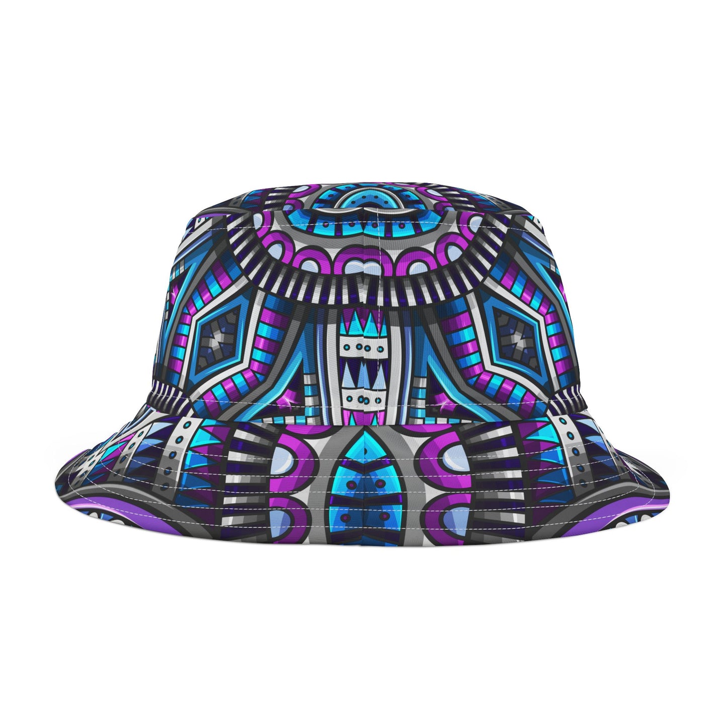 Vibrant Geometric Pattern Bucket Hat - Trendy Everyday Accessory