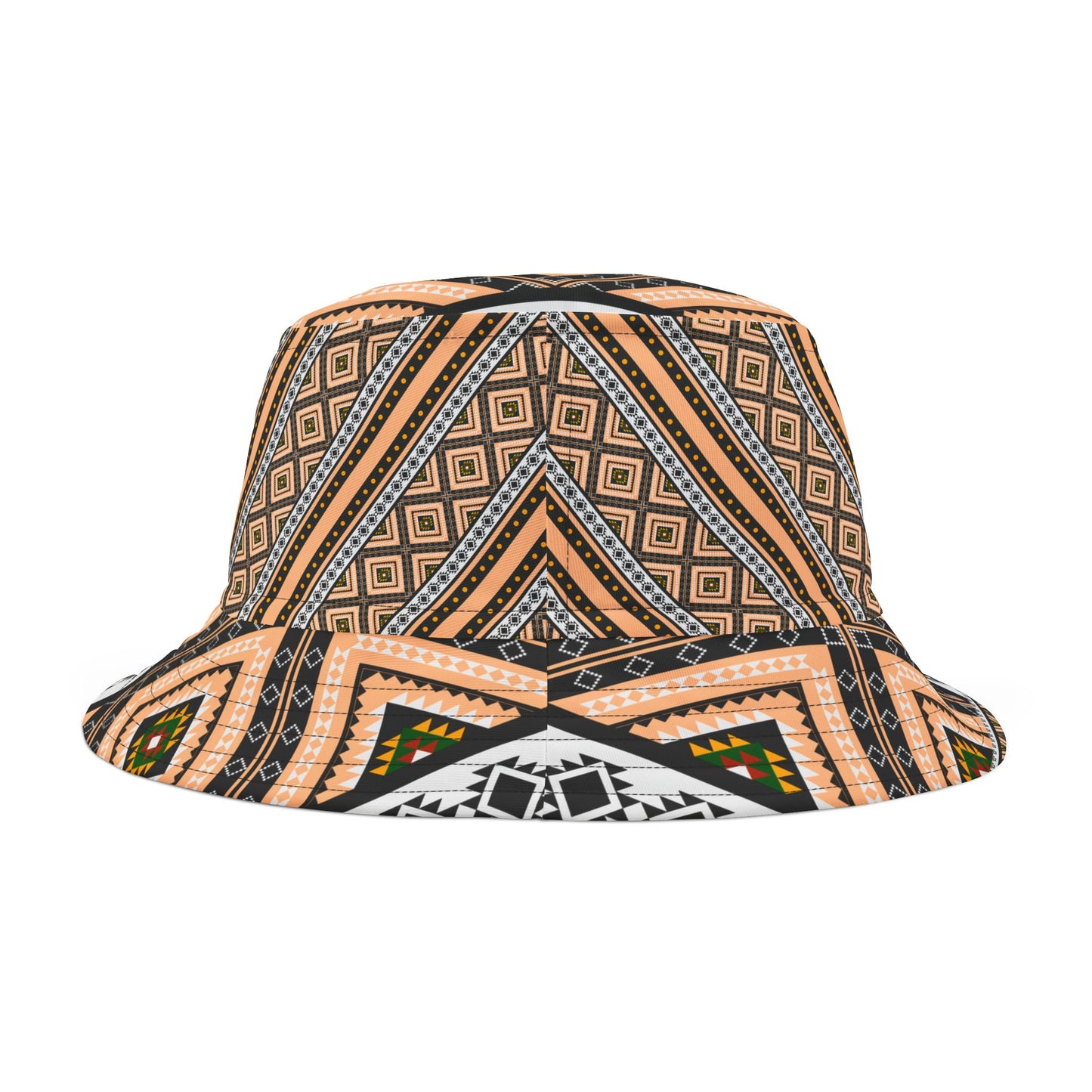 Aztec-Inspired Tribal Print Bucket Hat - Unique and Cultural