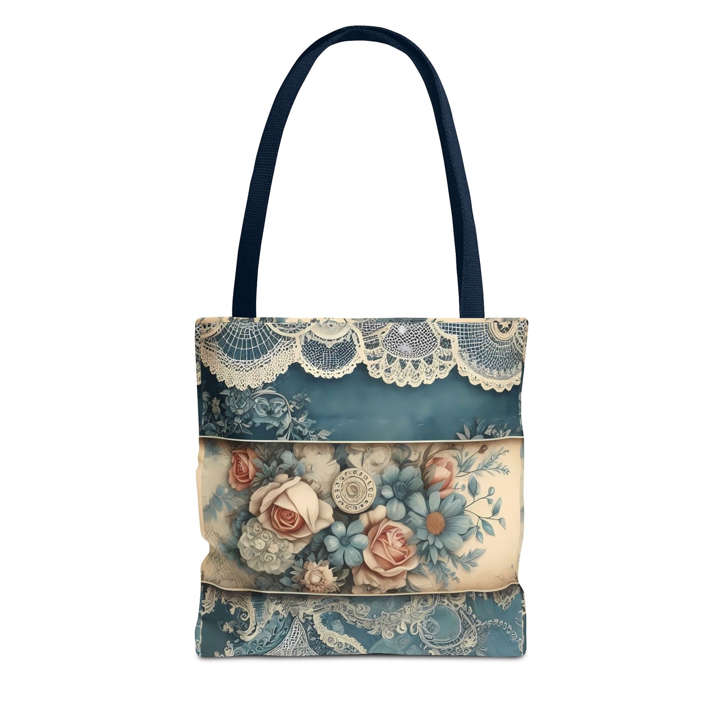 Elegant Floral Lace Tote Bag - Vintage Style for Everyday Use