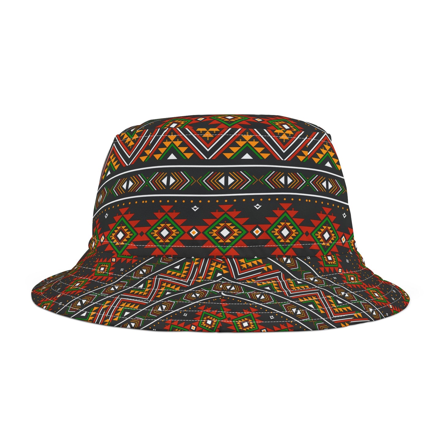 Tribal Pattern Bucket Hat - Stylish and Cultural Flair