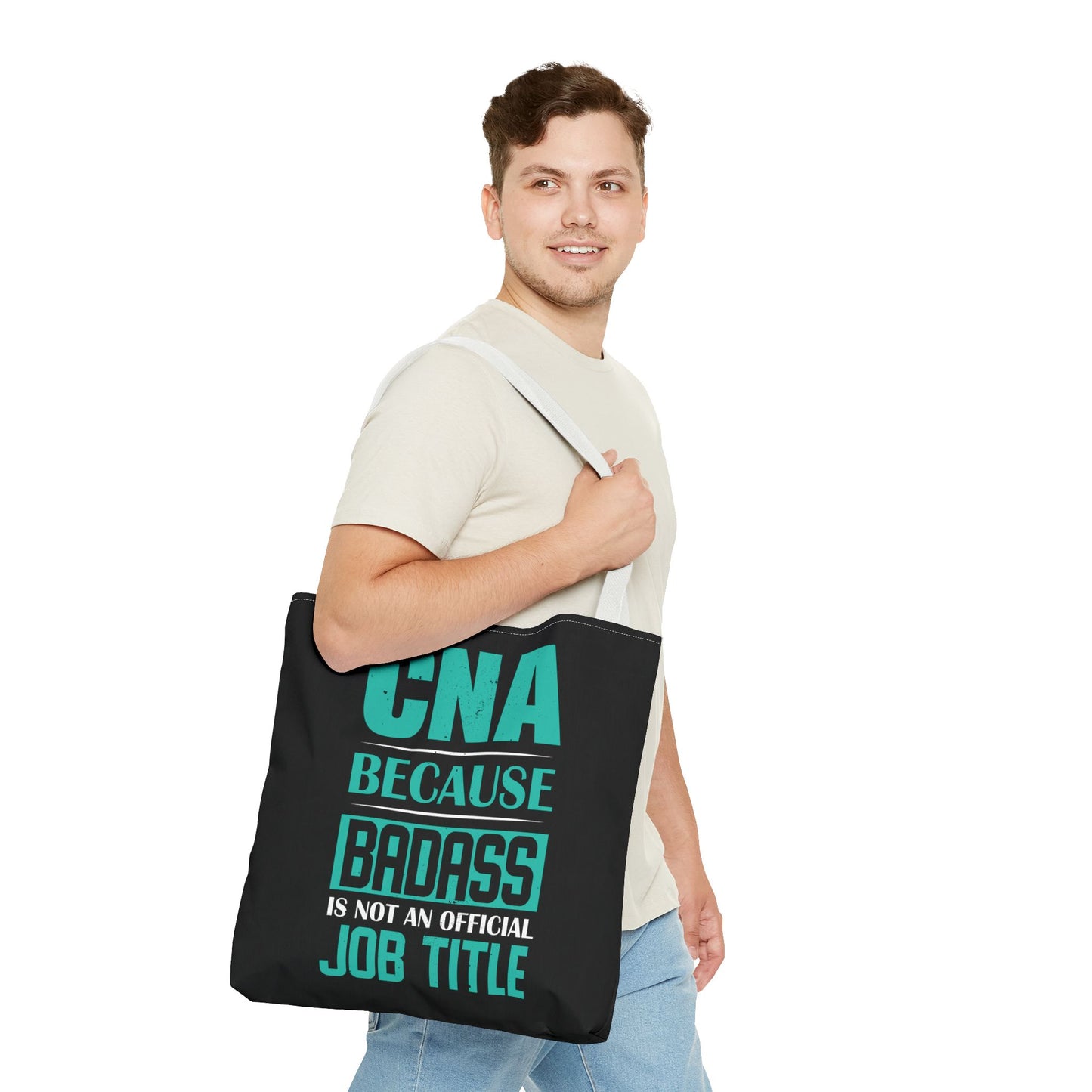 Badass CNA Tote Bag Black Certified Nursing Assistant Gear, Cute Gift for CNA