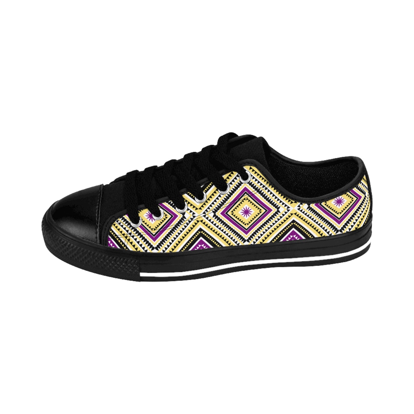 Trendy Women's Sneakers with Vibrant Geometric Pattern