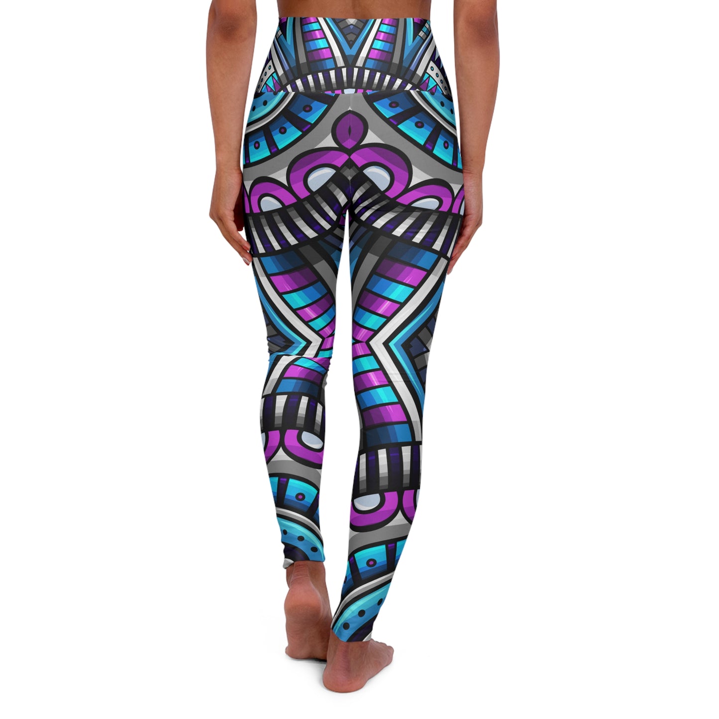 Vibrant High Waisted Yoga Leggings for Active Lifestyle - Perfect for Fitness and Yoga Classes