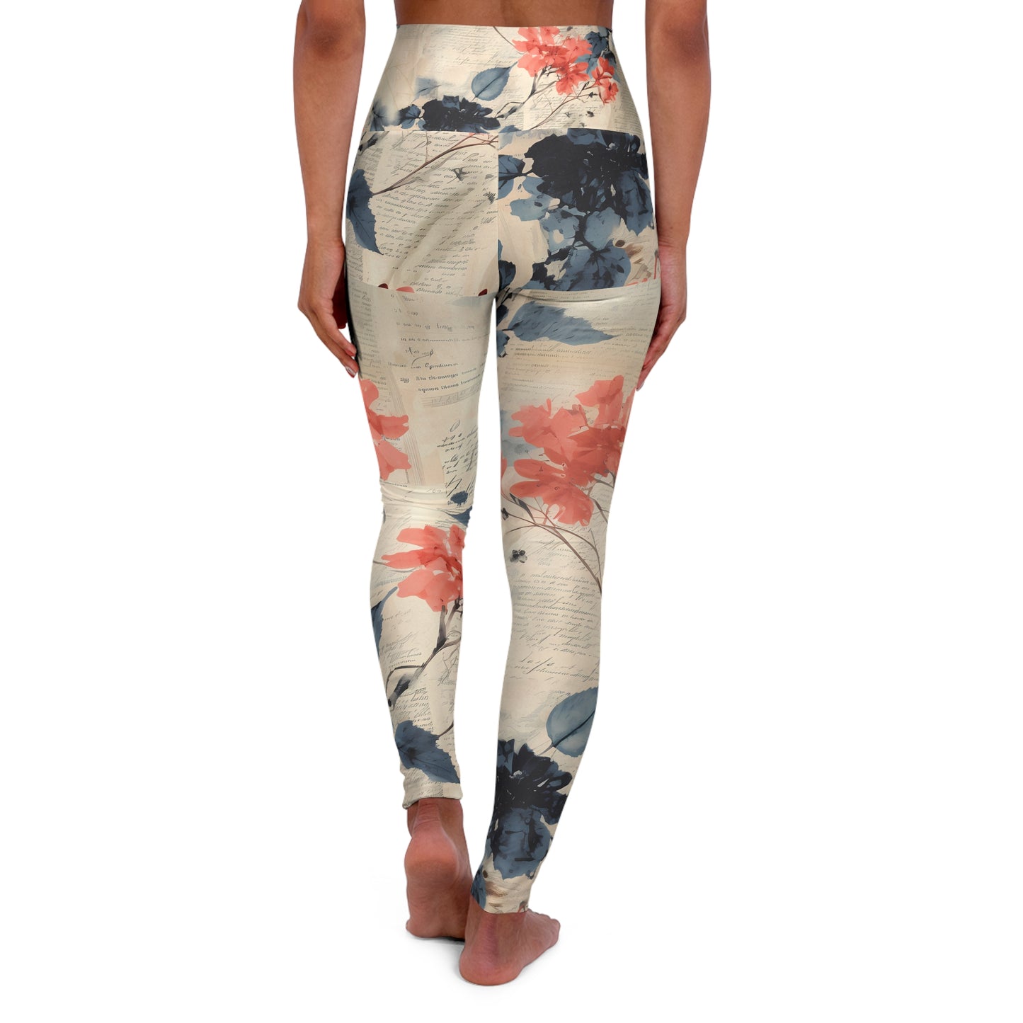 Floral High Waisted Yoga Leggings - Stylish Activewear for Comfort and Movement