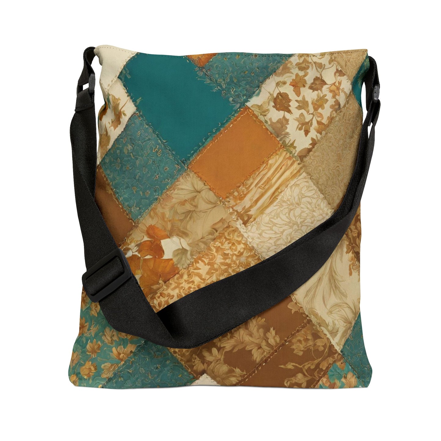 Bohemian Adjustable Tote Bag for Everyday Use - Stylish Patchwork Design