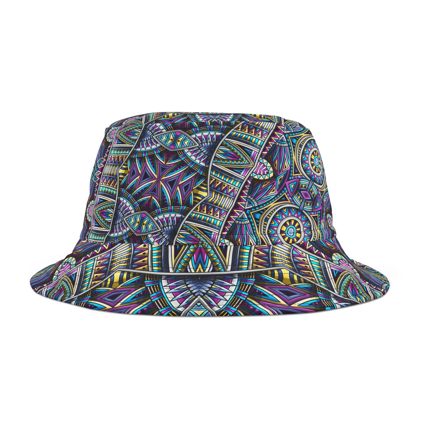 Vibrant Geometric Pattern Bucket Hat - Stylish Sun Protection