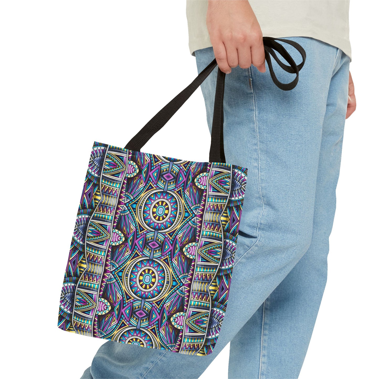 Colorful Bohemian Tote Bag - Mandala Pattern for Everyday Adventures