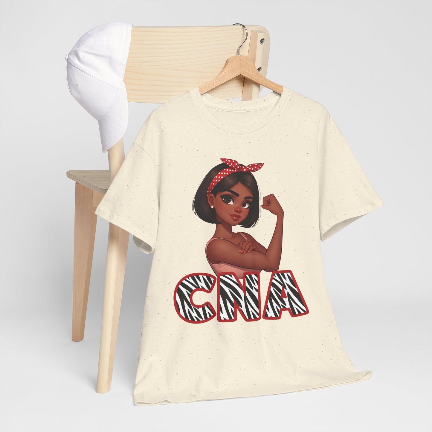 Empowering CNA Unisex Heavy Cotton Tee - Bold Graphic Design for Healthcare Heroes