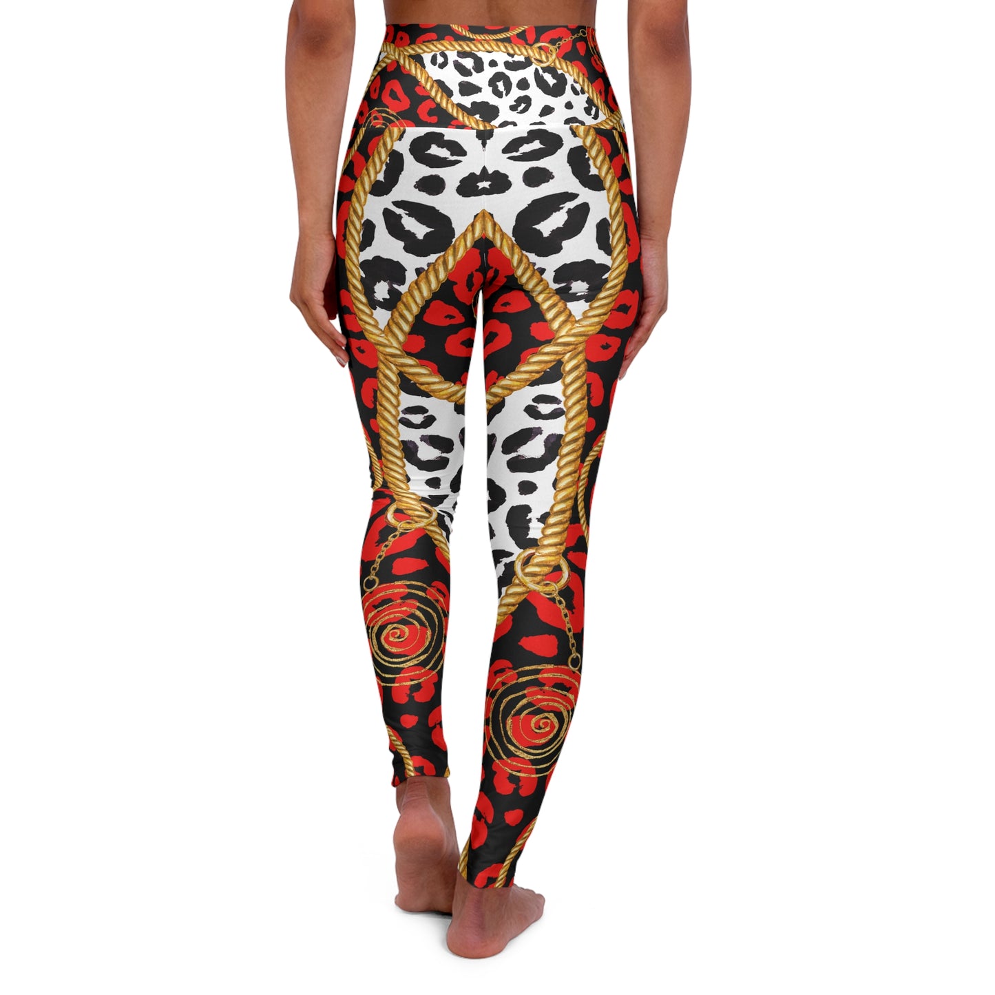 Vibrant High Waisted Yoga Leggings with Bold Animal Prints