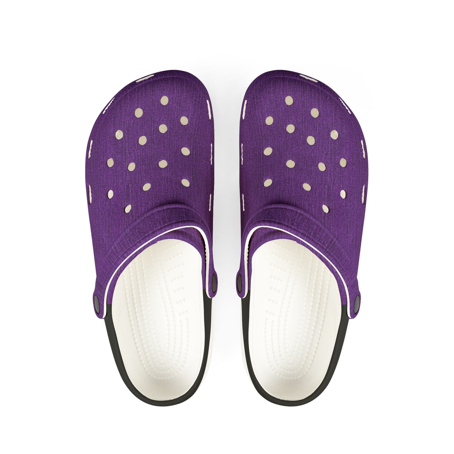 Comfortable Purple EVA Foam Clogs for Casual Wear Purple Denim