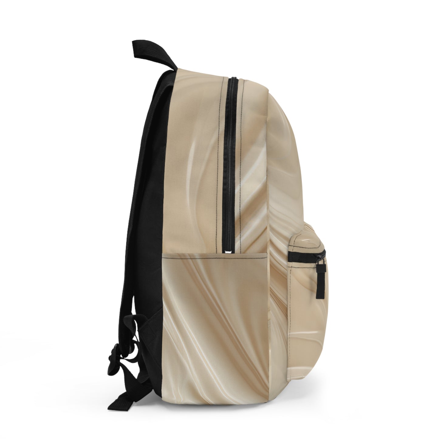 Elegant Beige Swirl Backpack - Stylish and Functional for Everyday Use