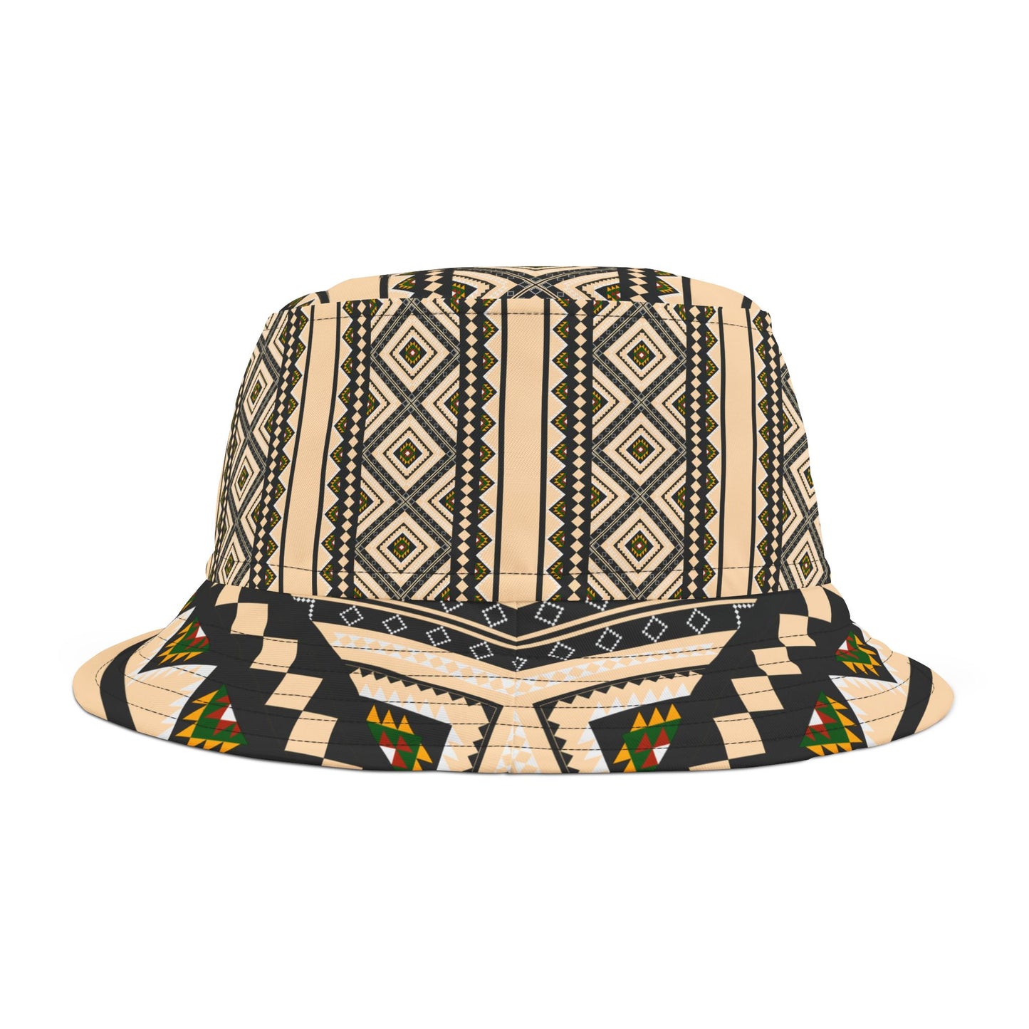 Geometric Pattern Bucket Hat - Retro Meets Modern