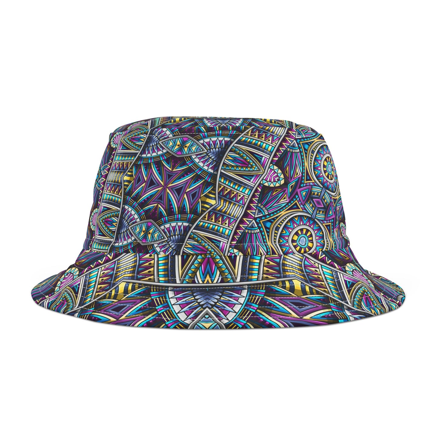 Vibrant Geometric Pattern Bucket Hat - Stylish Sun Protection