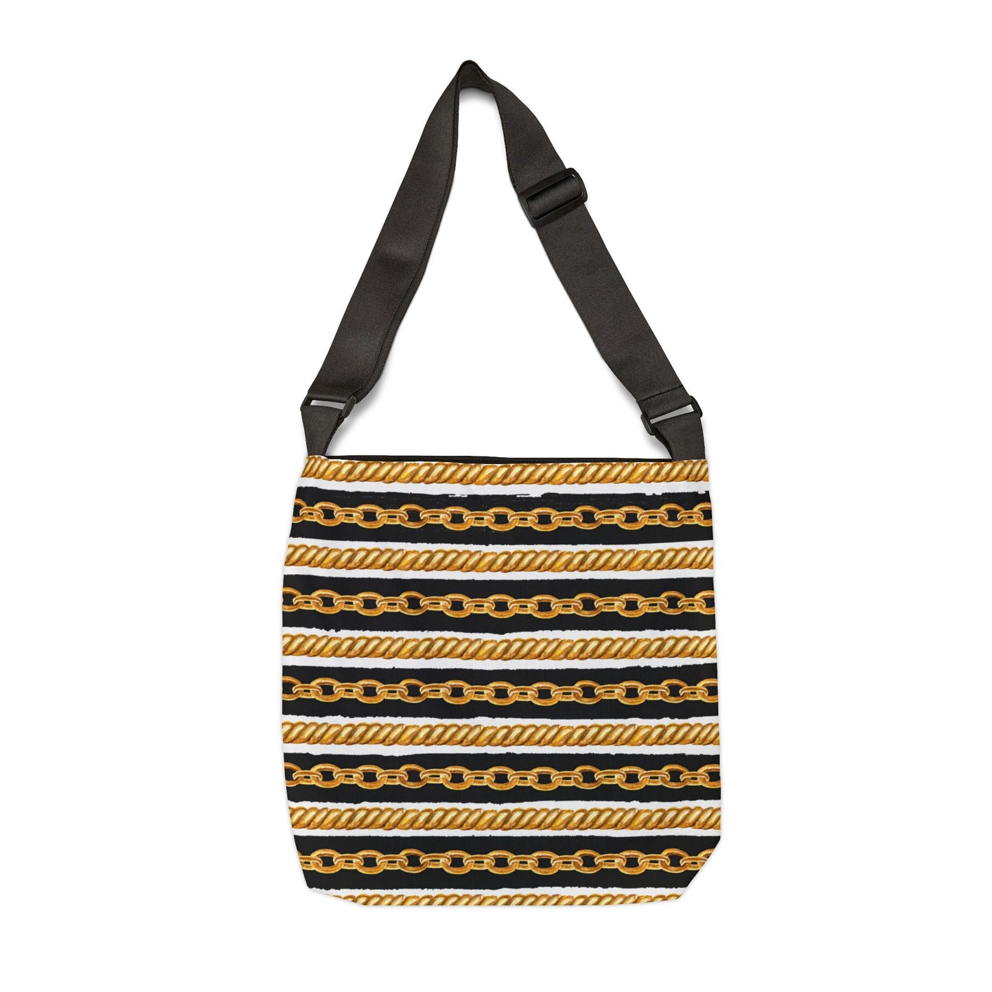 Chic Adjustable Tote Bag with Bold Chain Design