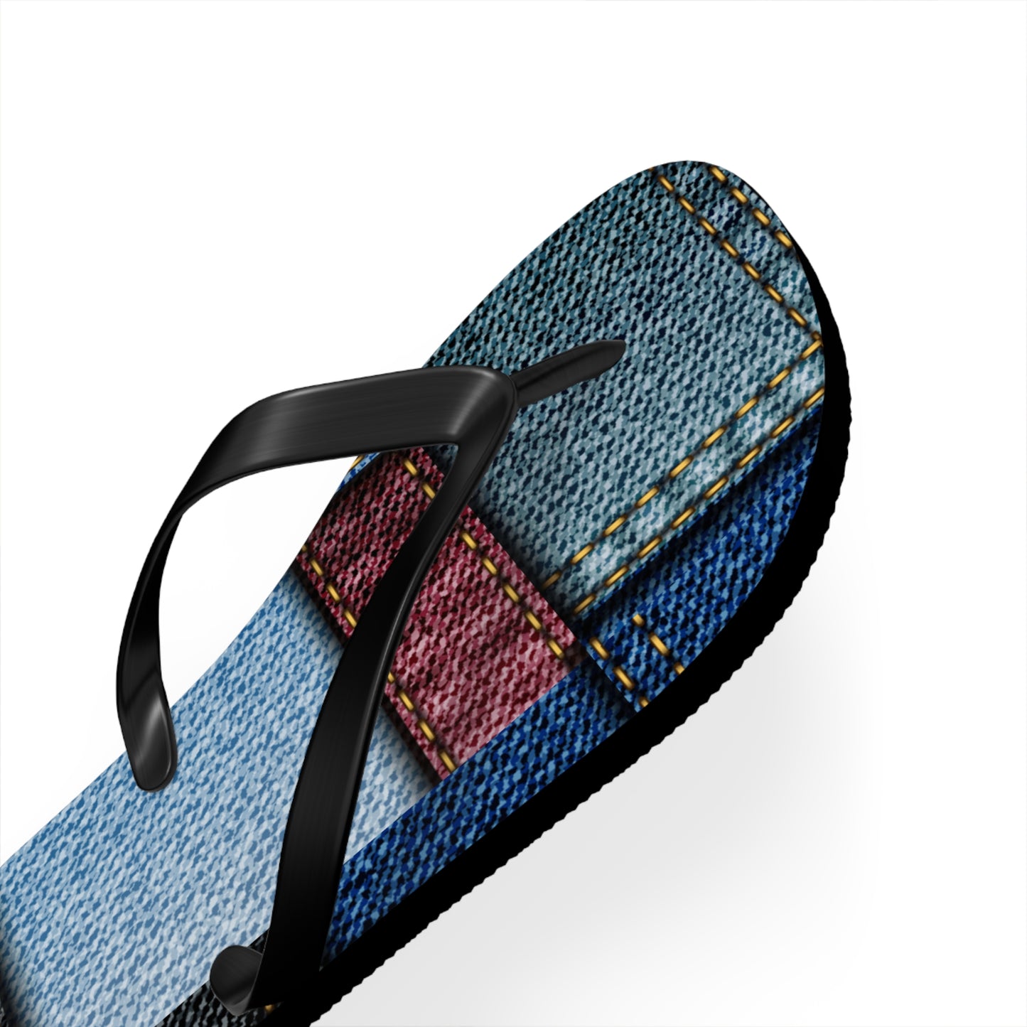 Stylish Denim Patch Flip Flops for Summer Adventures