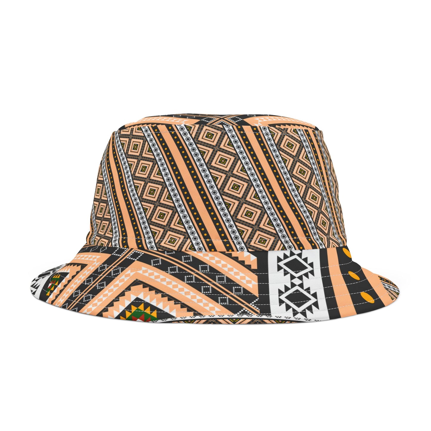 Aztec-Inspired Tribal Print Bucket Hat - Unique and Cultural