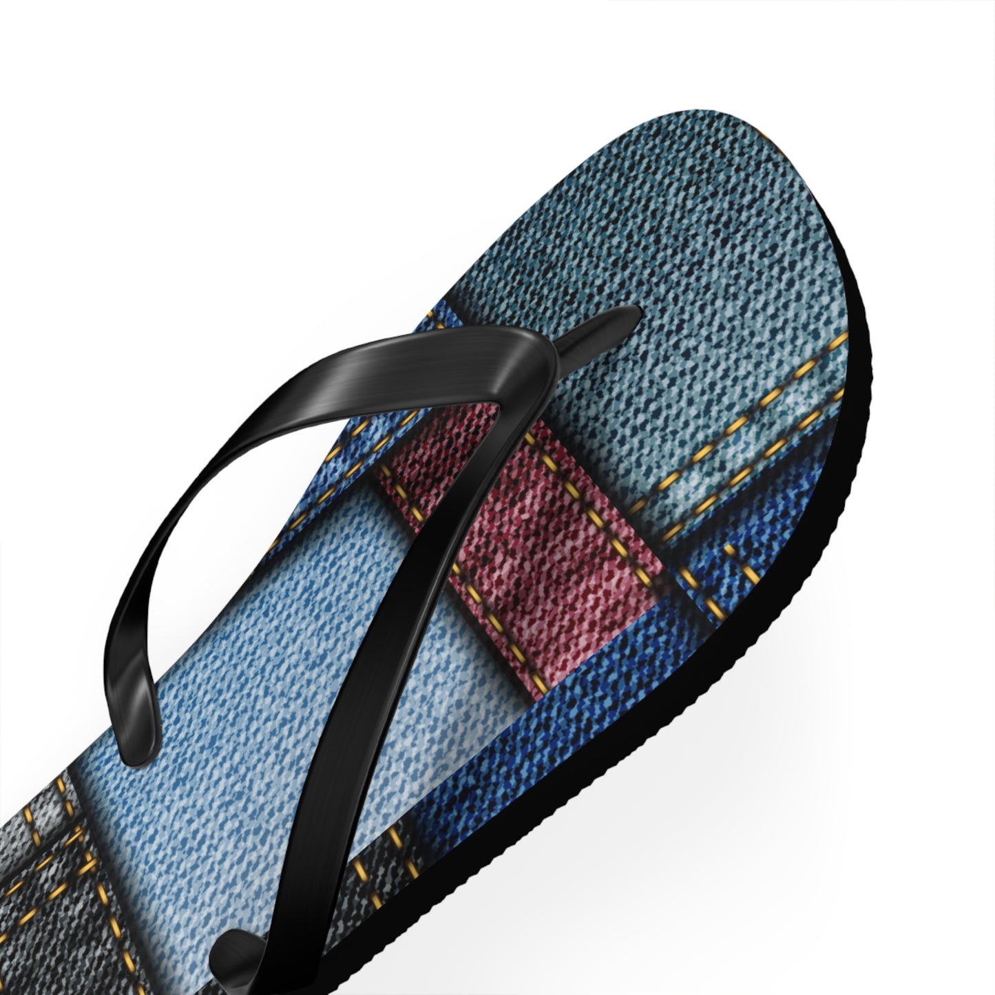 Stylish Denim Patch Flip Flops for Summer Adventures