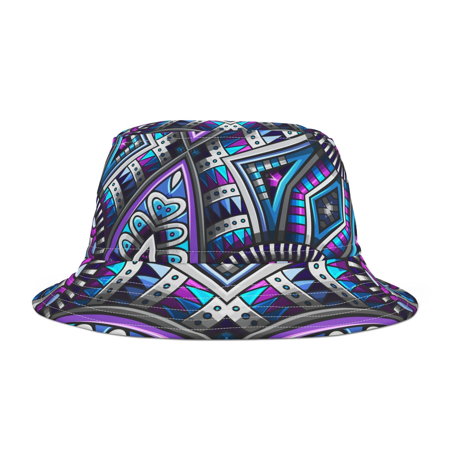 Vibrant Geometric Pattern Bucket Hat - Trendy Everyday Accessory