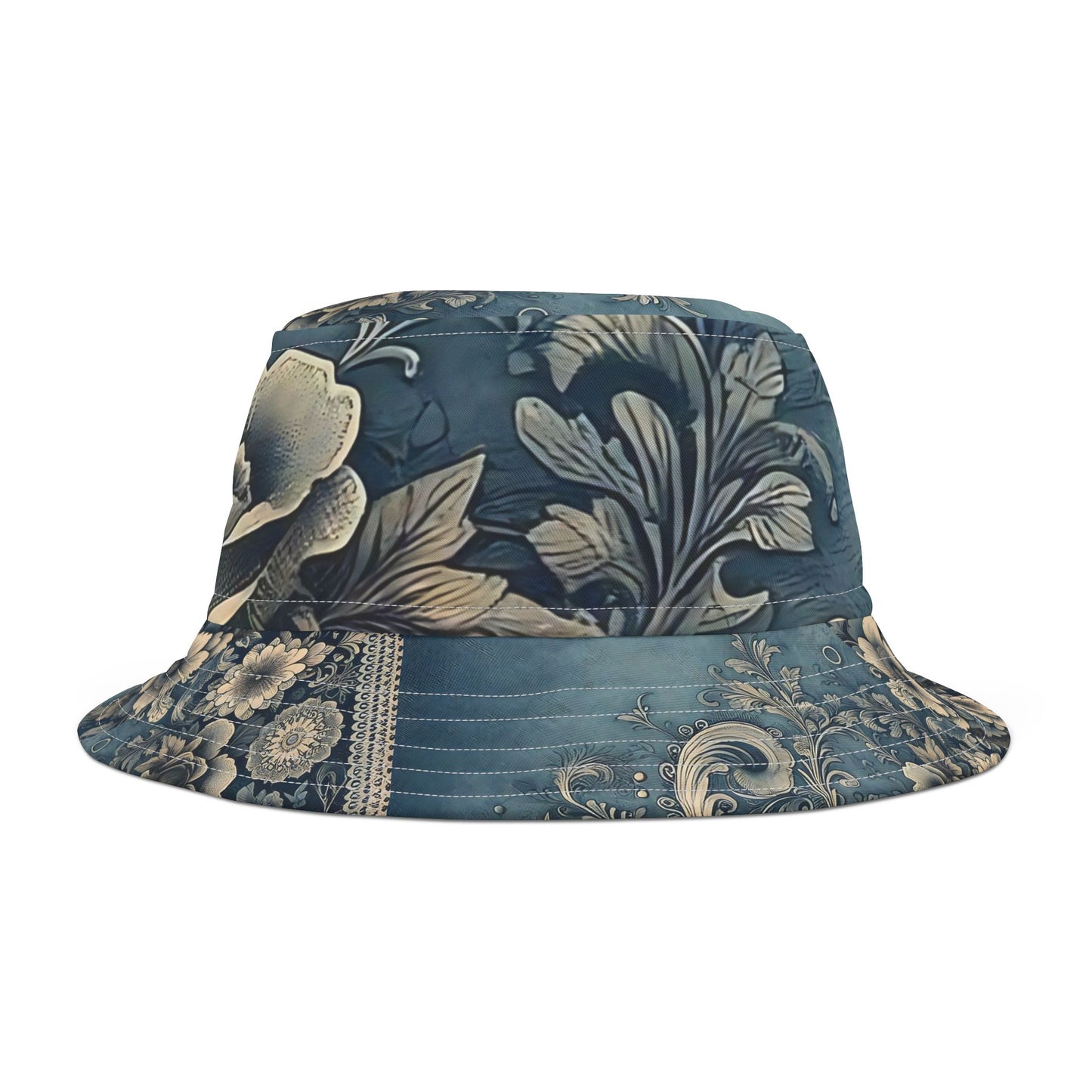 Antique Floral Vintage Journal Page Bucket Hat