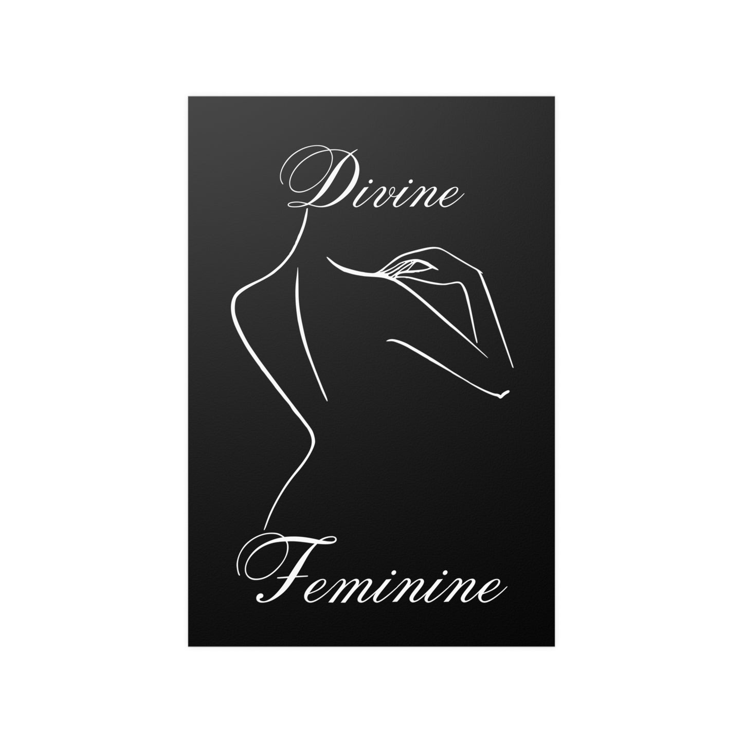 Wall Art Devine Feminine Body Line Art Satin Posters (210gsm)