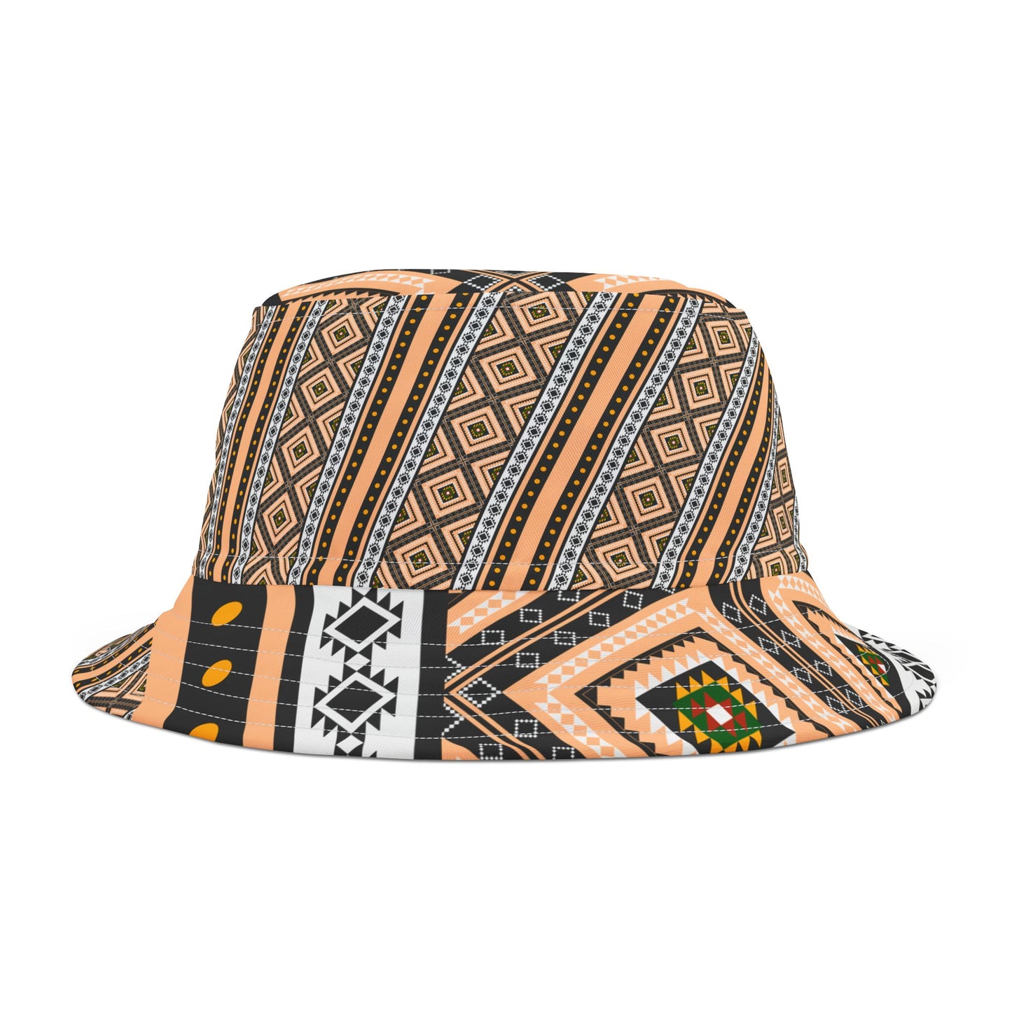 Aztec-Inspired Tribal Print Bucket Hat - Unique and Cultural