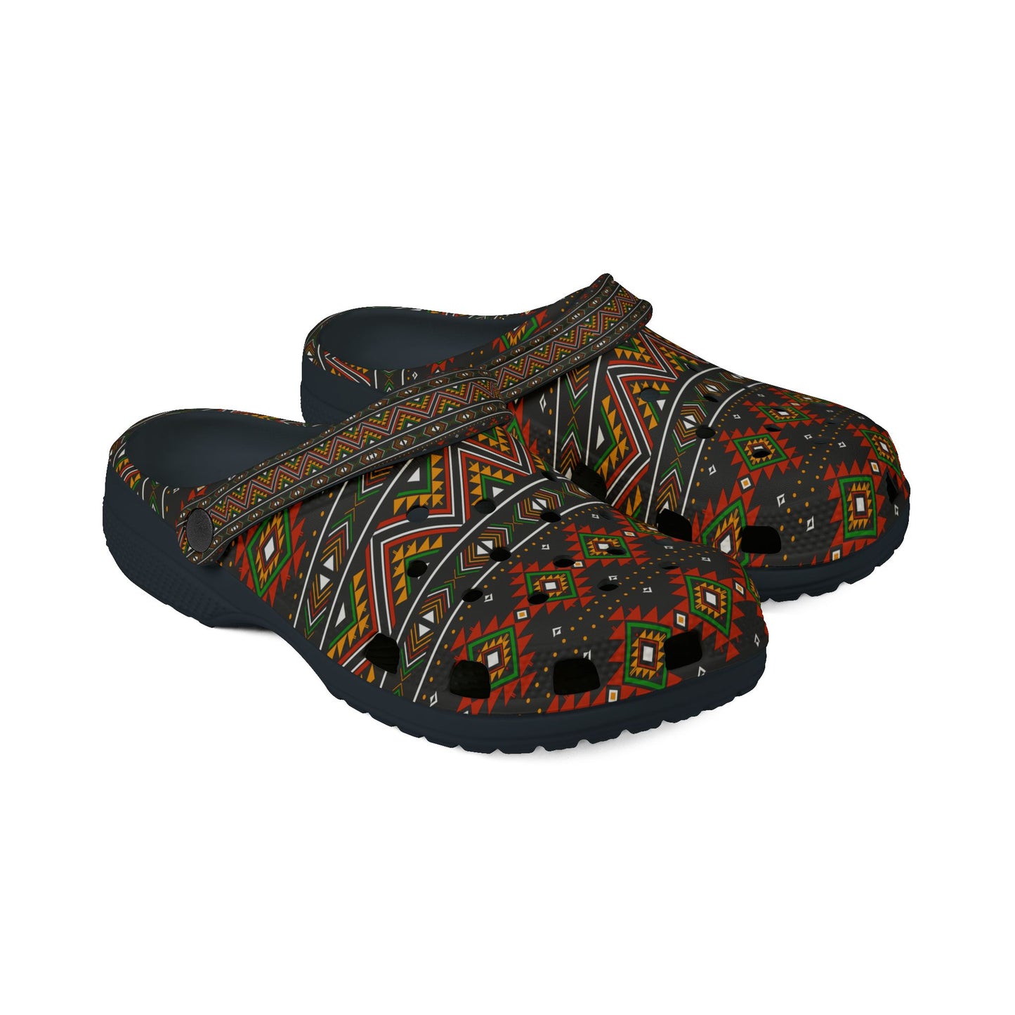 Trendy EVA Foam Clogs with Vibrant Tribal Pattern