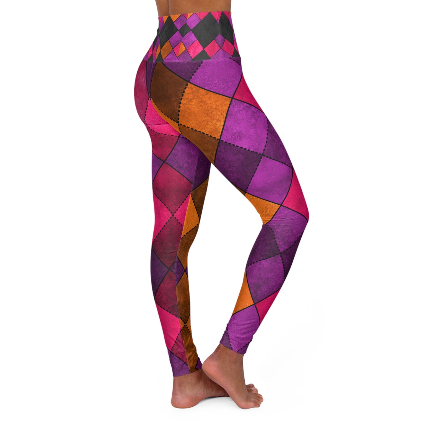 Vibrant High Waisted Yoga Leggings - Stylish Fitness Wear for Active Lifestyles