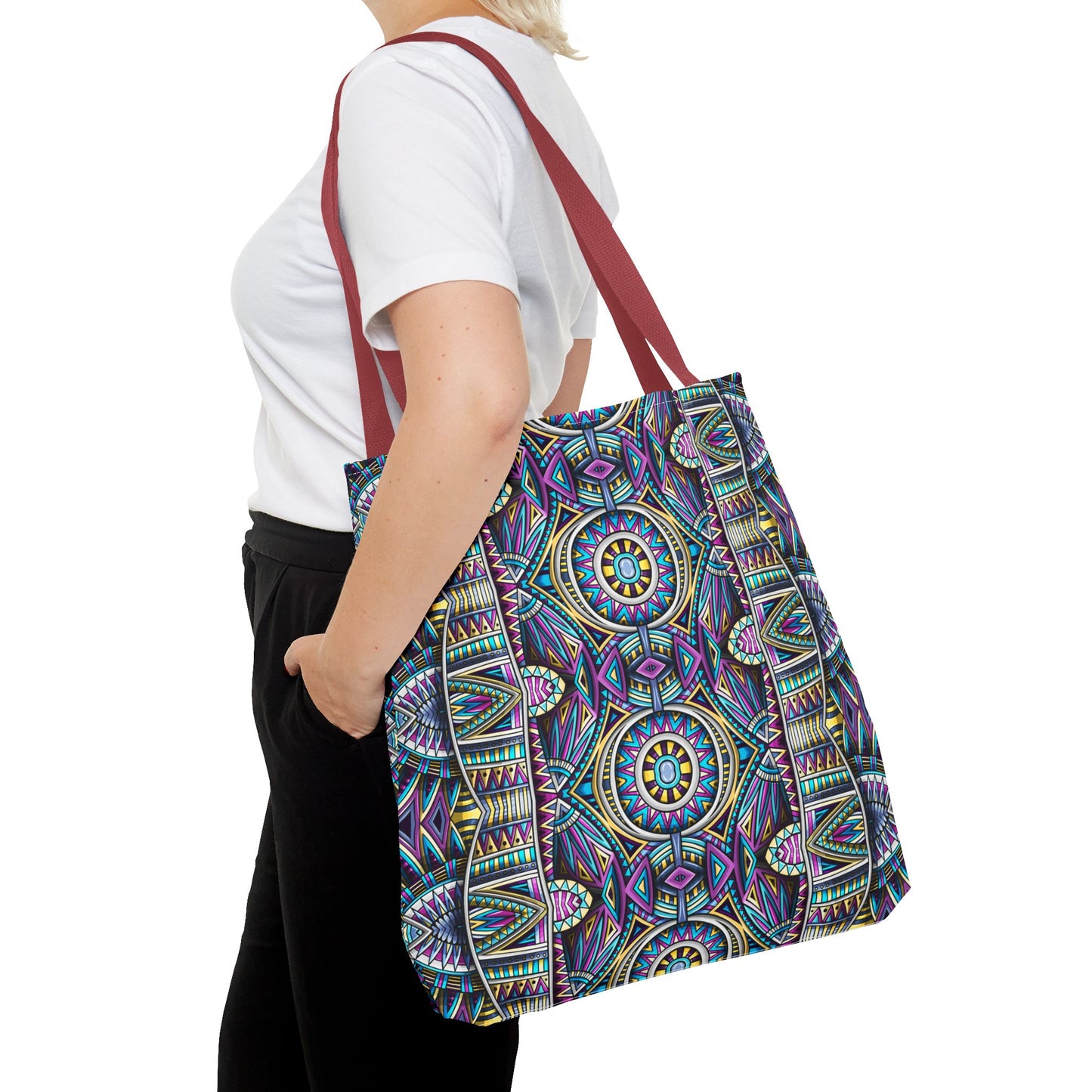 Colorful Bohemian Tote Bag - Mandala Pattern for Everyday Adventures