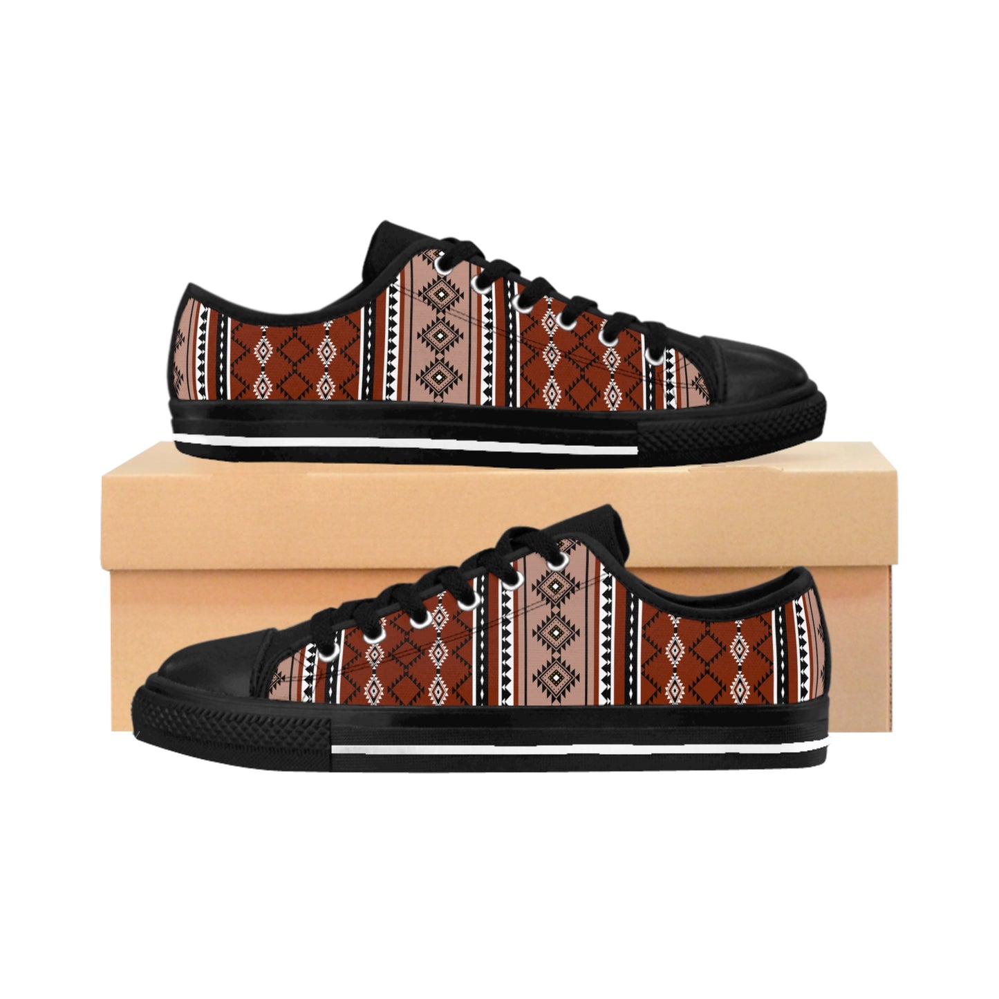 Stylish Women's Sneakers with Boho Pattern - Comfortable and Trendy Footwear