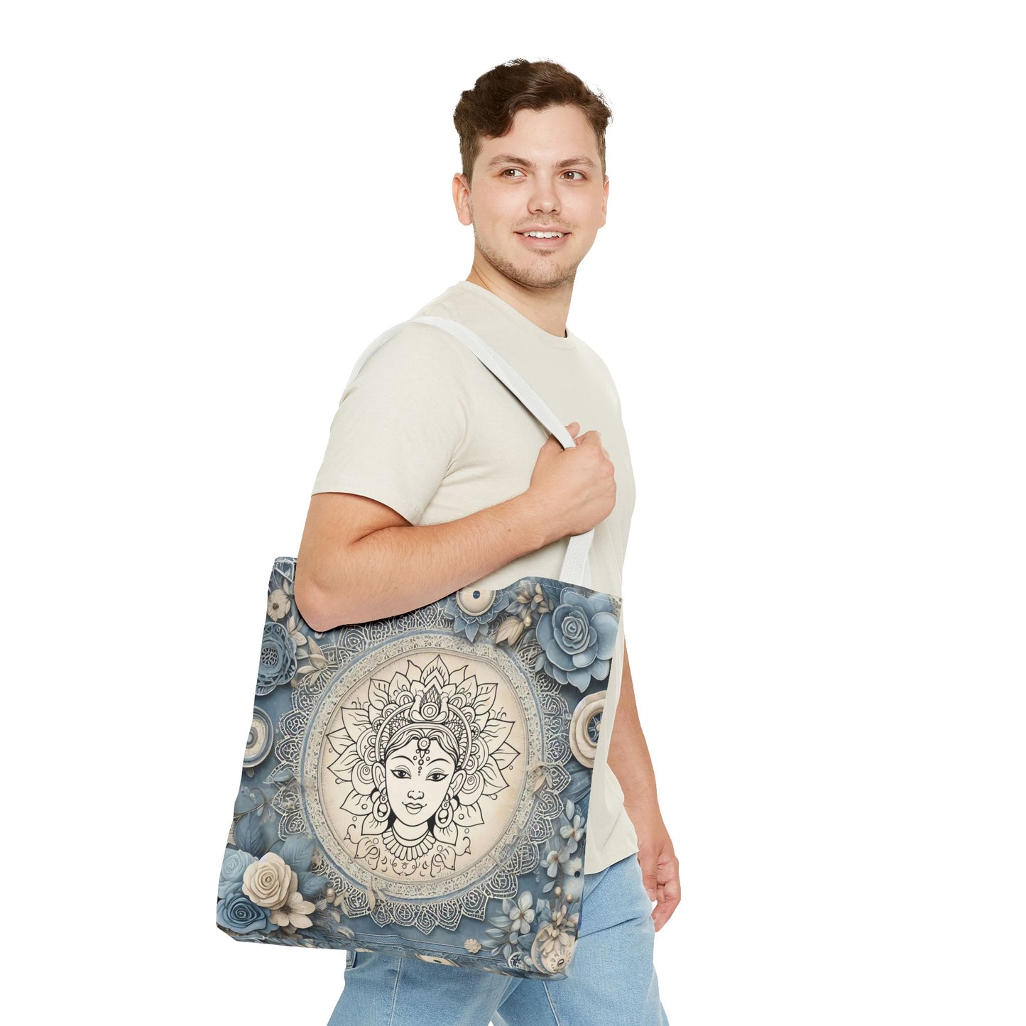 Mandala Goddess Tote Bag - Stylish Bohemian Eco-Friendly Shopping Bag